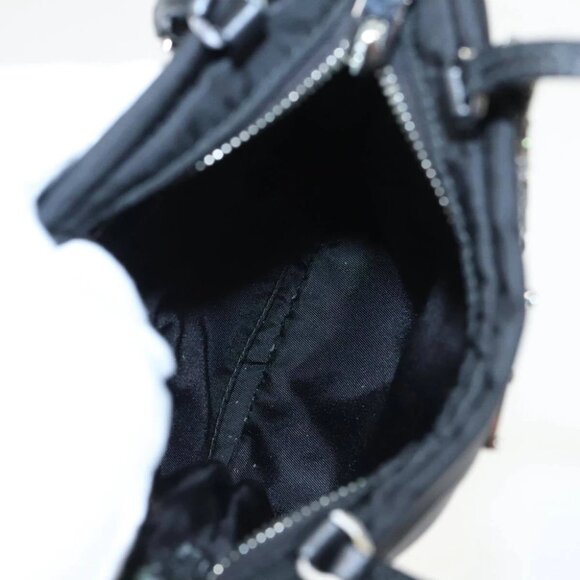 PRADA Chain Shoulder Bag Nylon Black Silver Auth 100262AV - Picture 11 of 14
